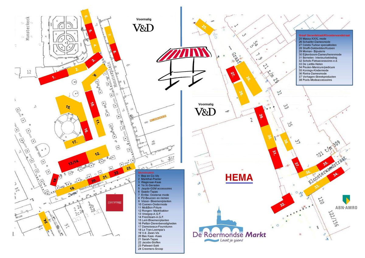 De gezellige zaterdagmarkt van #Roermond  is a.s. 22 april te bezoeken op het Munsterplein, Graaf Gerardstraat en de Kloosterwandstraat.