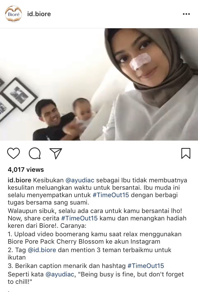 daraprayoga_'s tweet photo. Follow id.biore yaa di ig π
π»
Abis aplot boomerang #TimeOut15 kamu, spam comment di id.biore biar kamu diwaro
Hadiahnya banyak ππ§ππ https://t.co/swzeSKgaWs