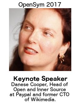 aisirl's tweet image. Danese Cooper announced for Keynote at @opensym 2017. #OpenSym
