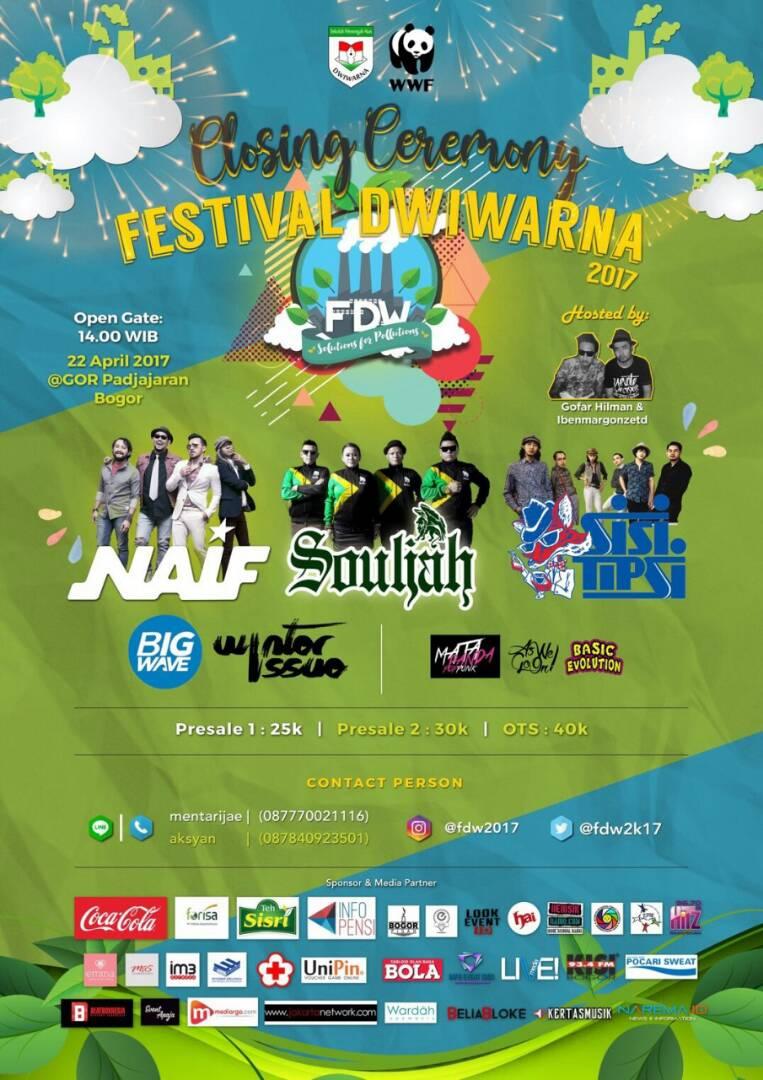 #SouljahGig Festival DwiWarna . BESOK , 22 April 2017 at Gor Padjajaran Bogor HTM: 40k . be there !!! <a href="/souljahmusik/">Souljah Indonesia</a> <a href="/fdw2k17/">FDW 2018</a>