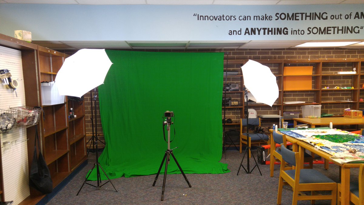 MrTerzigni's tweet photo. Lights? ✔️Camera? ✔️ Just about ready for action @Allen_Middle. Today is movie production day in the #MakerSpace! #MakerGCS https://t.co/lx25Zd6GJp