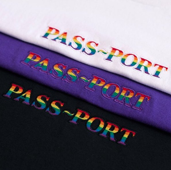 Pass~Port Official Pride embroideries now available across a range of T's &amp; hoodies in their Range #20 #pride #keendist #passportskateboards