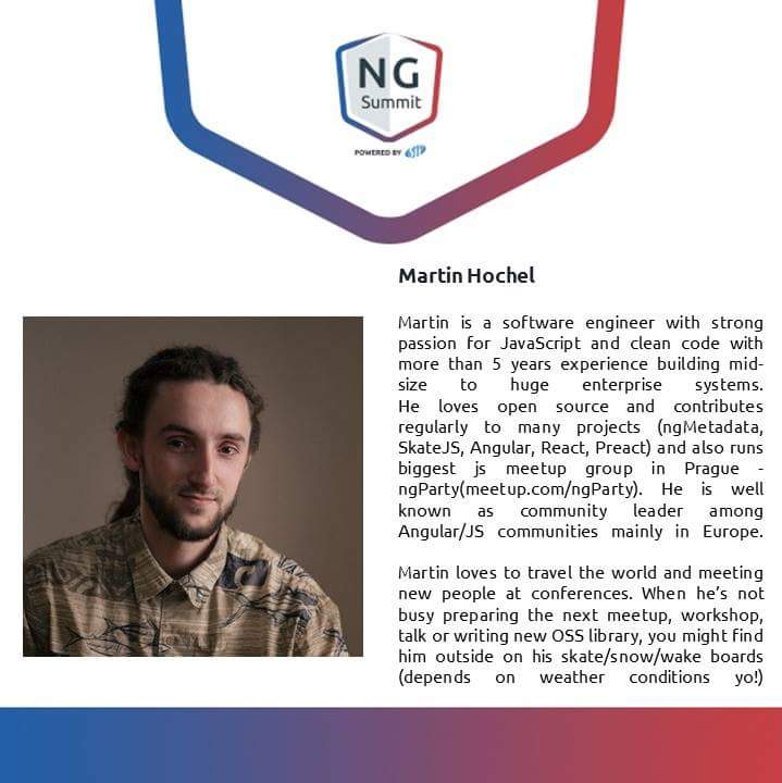 martin_hotell's tweet photo. Yay! more @skate_js #webcomponents for #angular community incoming! This time in Poland at #ngSummit #useThePlatform https://t.co/R7yvg3OTv0
