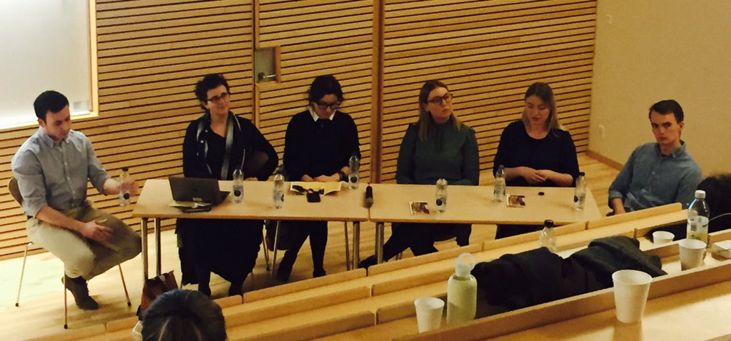 DLRCommons's tweet photo. So We R! Gr8 #city-archives panel with #digiliv masters students #iwdk17 answering gr8 #insightful ?s. Well done! https://t.co/p5Agt1nLET