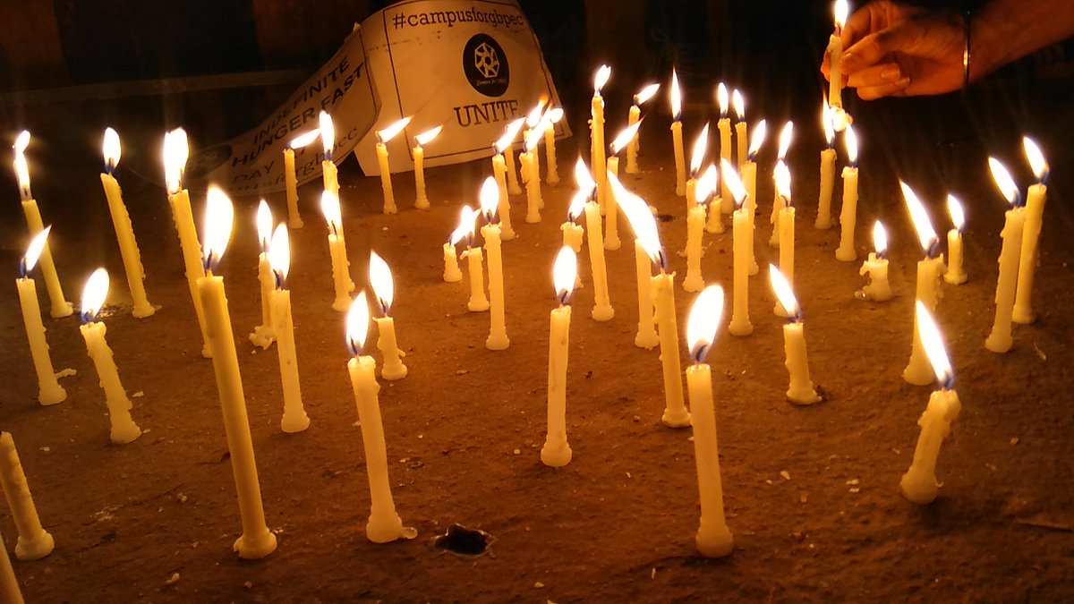 RajeshMuhal's tweet photo. Candle march at jantar-mantar for #campusforgbpec  against @ArvindKejriwal @msisodia, rqst to @PMOIndia  @RashtrapatiBhvn  help us https://t.co/l4R4gbnZAg