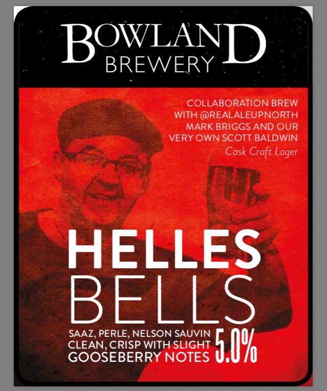 My collaboration craft lager with <a href="/BowlandBrewery/">Bowland Brewery</a> will be launched on Thursday <a href="/HolmesMill/">Holmes Mill</a> Beer Hall&amp;Next day(28th) <a href="/BburnBeerFest/">Blackburn Beer Fest</a> 🍻