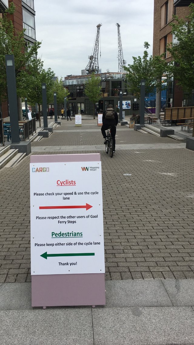 WappingWharfBS1's tweet photo. We have introduced new measures to help the pedestrian &amp; cycle flow on Gaol Ferry Steps. Read more here: https://t.co/k7qW1kEyNa @B247Martin https://t.co/U2fo43AdCD
