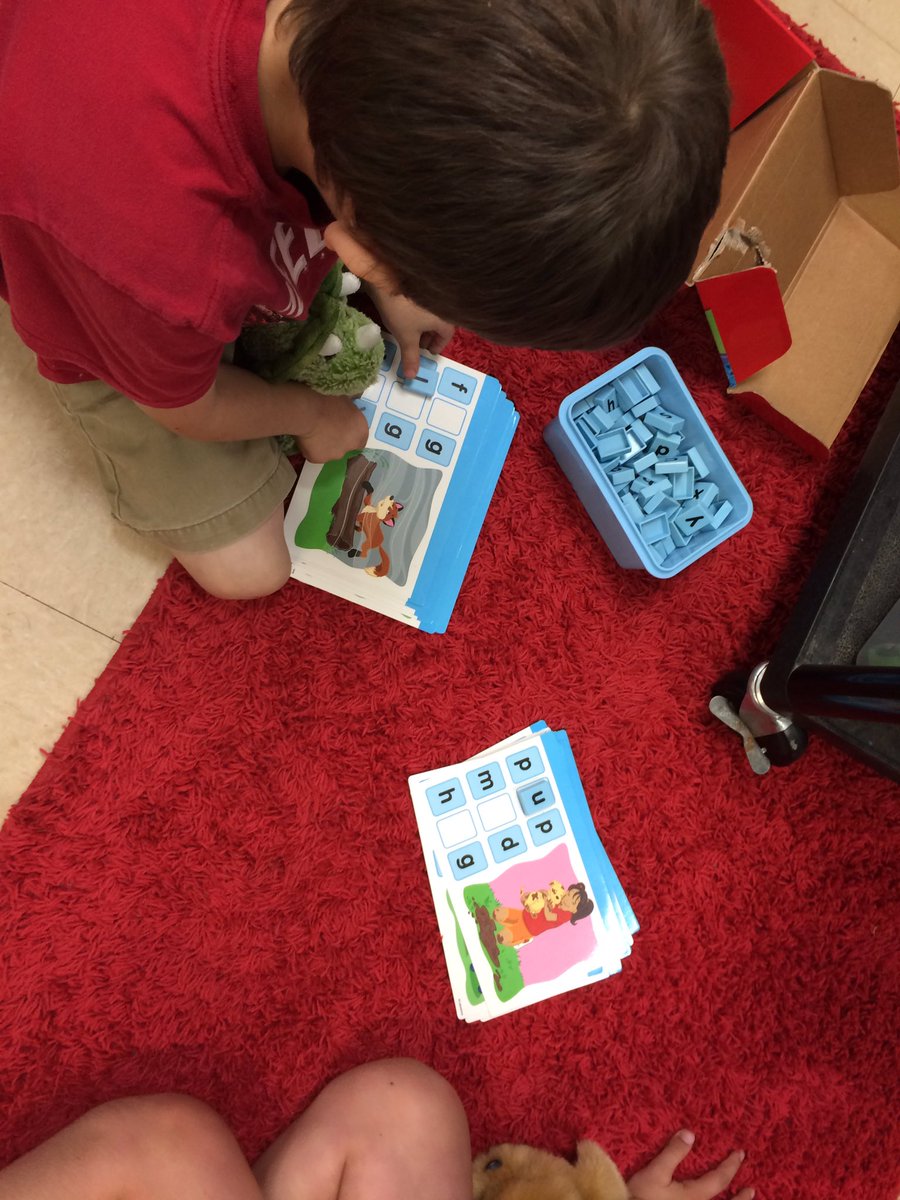 SheridanSES's tweet photo. Literacy centers with rhyming, beginning sounds, middle sounds and ending sounds and building CVC words. #marsh19 #seslearners https://t.co/r7xJhD1EBA