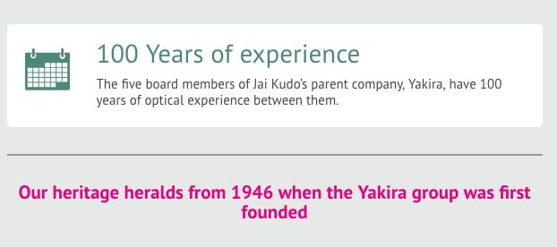 JaiKudoLenses's tweet photo. The five board members of Jai Kudo’s parent company, Yakira, have 100 years of optical experience. #Optometri... https://t.co/Bys5MEaIUI https://t.co/whItUyzV8P