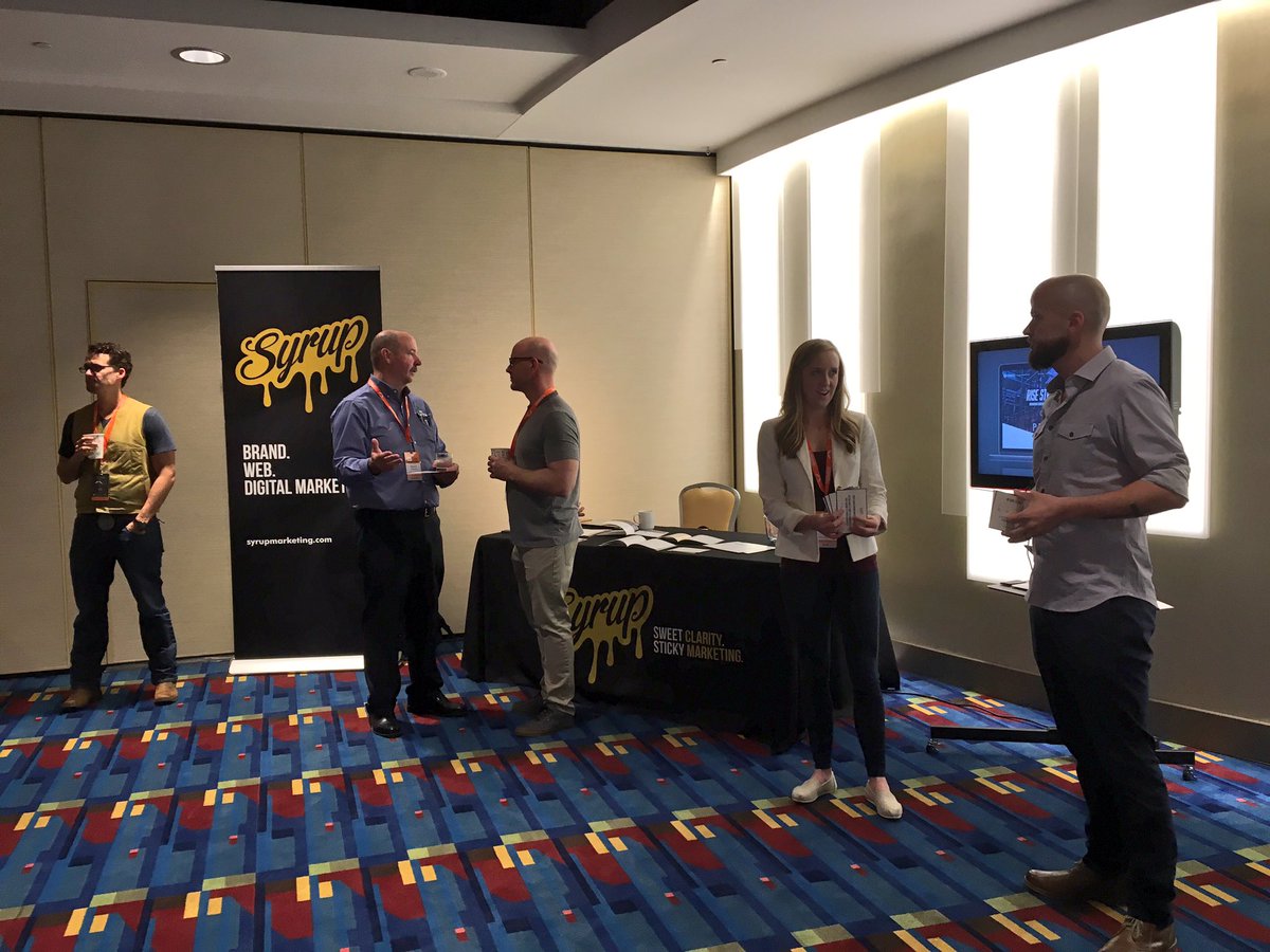 syrupmarketing's tweet photo. We've had the privilege of getting to know tons of awesome folks at #EOSCONF17 today. Thanks for joining us! #syruplove @EOSWorldwide https://t.co/3tU5wmRbMH