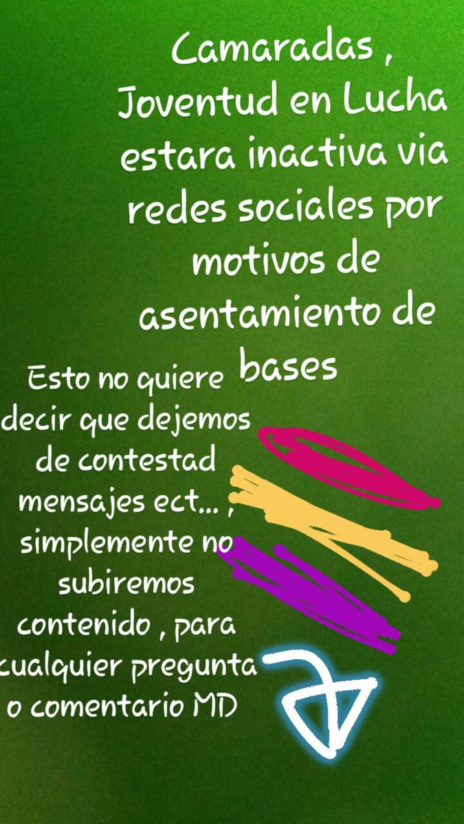 JuventudenLucha's tweet photo. Disculpen las molestias. 🙏 https://t.co/QKf8ibM9JB
