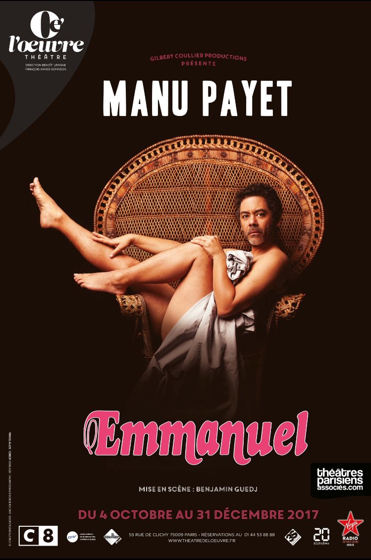 Retrouvez <a href="/ManuPayetOff/">Manu Payet</a> sur la scène du <a href="/THEATREdlOEUVRE/">Théâtre de l'Œuvre</a> du 4 octobre au 31 décembre 2017 ! 
Info et résa : goo.gl/ITMbU2