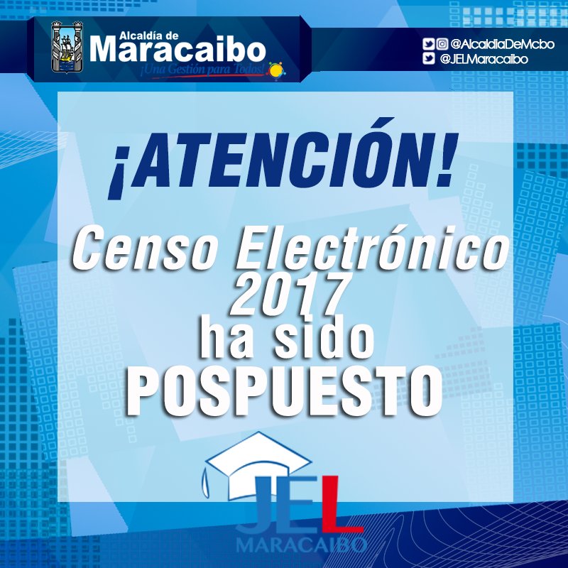 En los próximos días anunciaremos las nuevas fechas para participar en el censo electrónico 2017 de #BecasJel. Más detalles en <a href="/JELmaracaibo/">Jel Maracaibo</a>