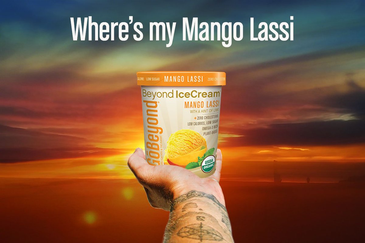 GoBeyondFoods's tweet photo. Where's my Mango Lassi? #plantbased #dairyfree #lowcalories #icecream #vegan https://t.co/EP5CYsNIJ2 #gobeyondfoods #sunset https://t.co/vCiTvikZ96