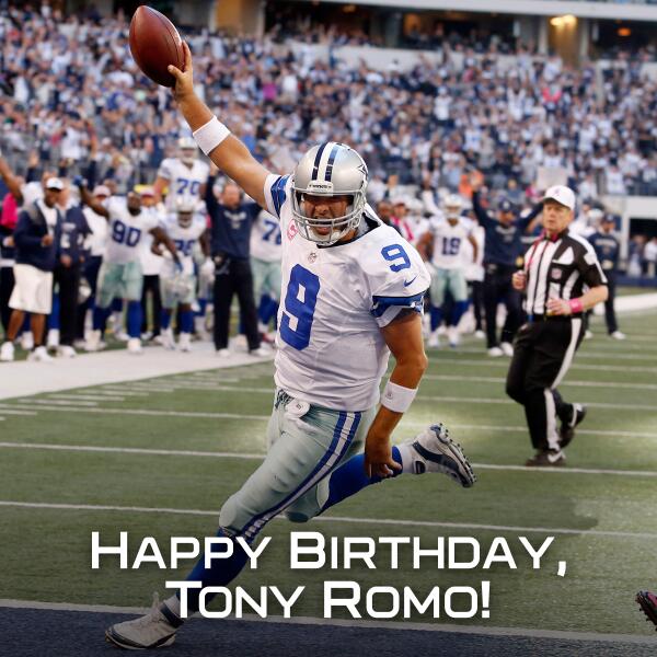 Happy 37th birthday, Tony Romo!  He\ll call a couple of Cowboys games this year. 