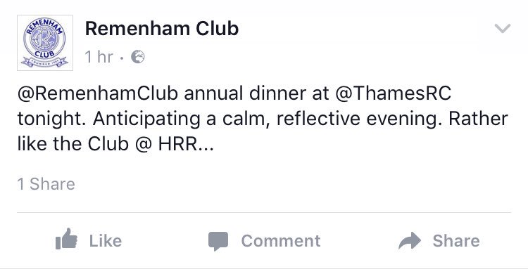 VestaDrinking's tweet photo. @RemenhamClub mostly calm and reflective because @vestarowing and @TheRealLondonRC are busy sampling European beverages (and waterways)? https://t.co/fRey5TkaPz
