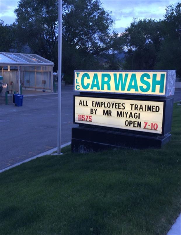 You know you've come to a good car wash when... #fridayfun.