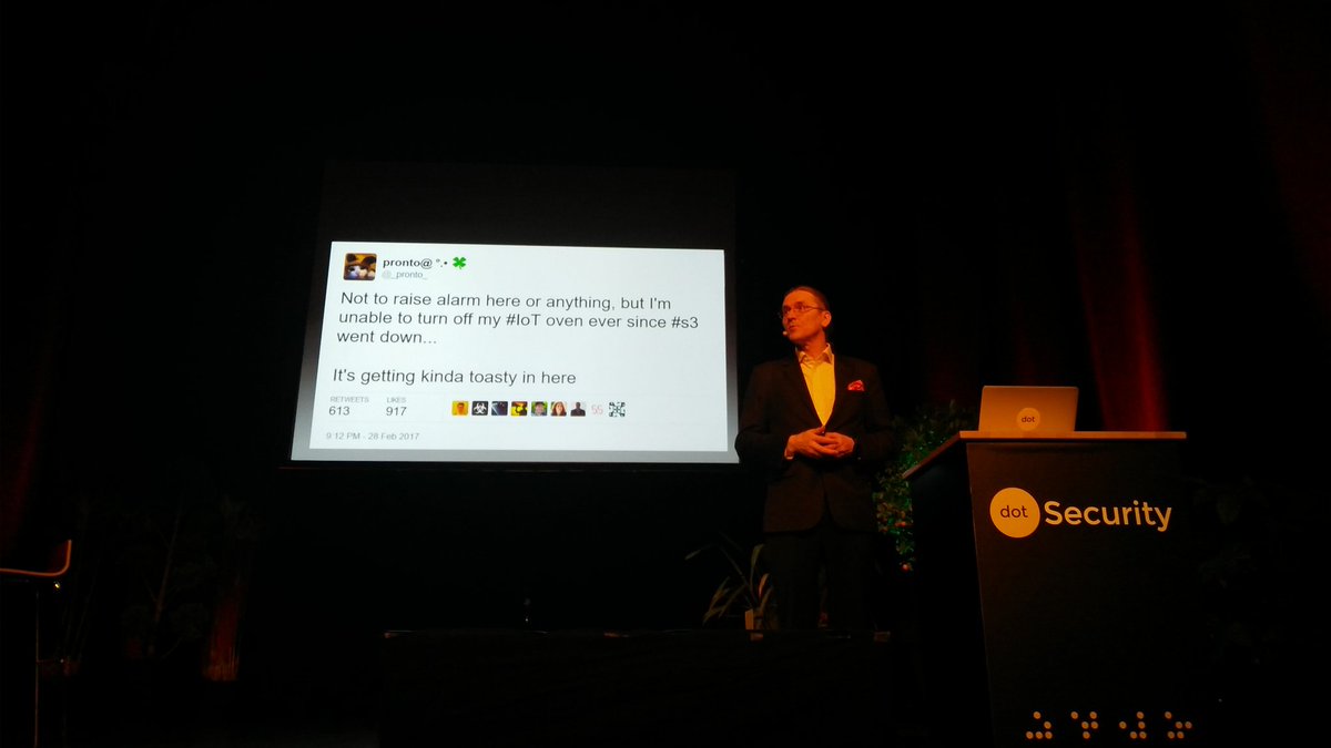 ismail_k's tweet photo. "Your job is not securing computers, your job is securing society. Because everything runs on computers" @mikko 
#dotsecurityio https://t.co/OF40LDh3d0