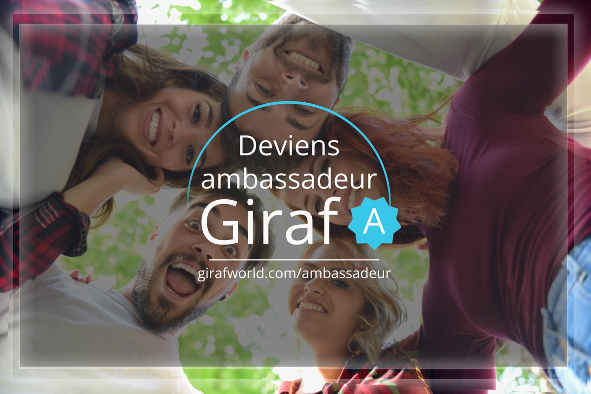 Si tu veux participer et aider au développement de Giraf, deviens ambassadeurs et obtiens le badge ! 😇🚀 
girafworld.com/ambassadeur 
#startup