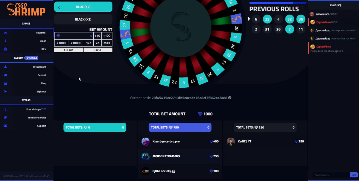 CSGOShrimpy's tweet image. We currently have 50 people online join now and try your luck! :D