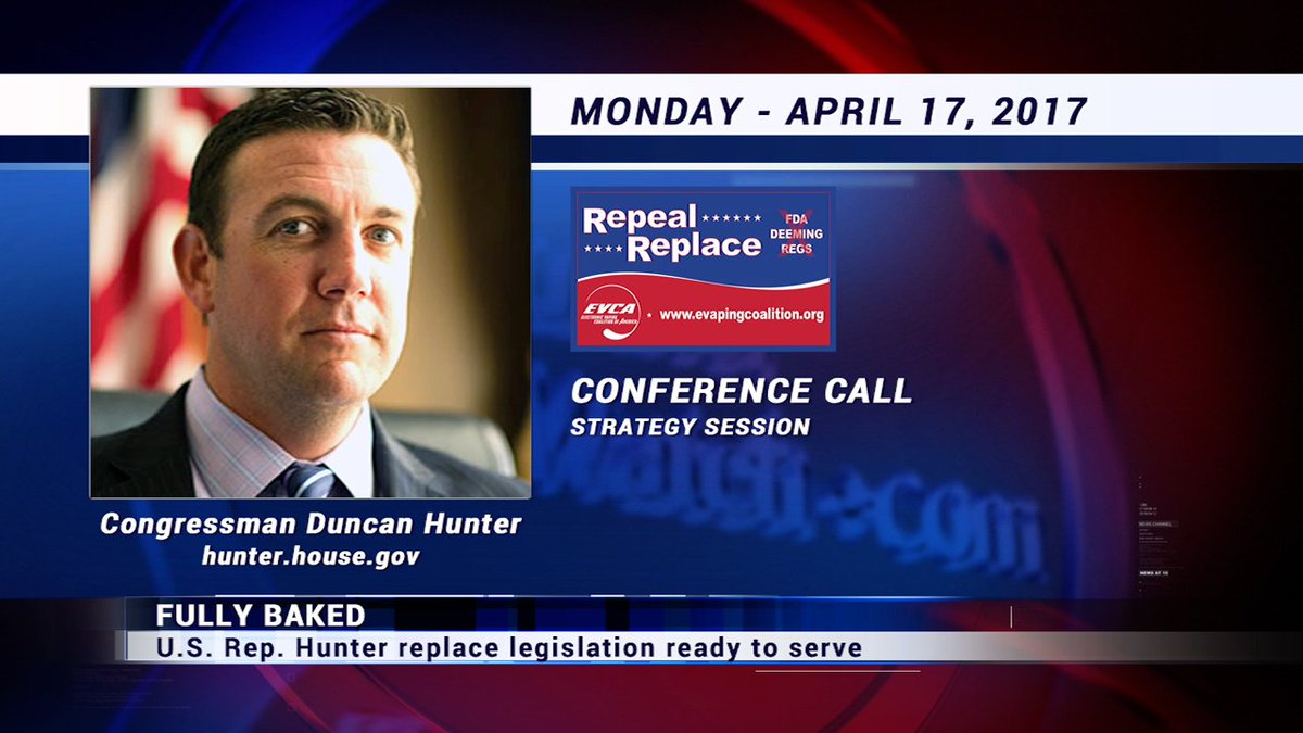 RegWatchCanada's tweet photo. Ready to Replace #DeemingRegs | Duncan @Rep_Hunter | New _ #Vaping Legislation https://t.co/hcC4rWg3nE https://t.co/K69pB7rkTy