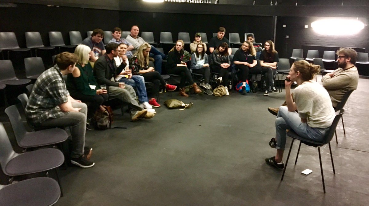 ntconcdf's tweet photo. Post performance discussions with young performers &amp; group leaders at @ShermanTheatre as part of #NTConnections2017 https://t.co/BZI96HOIfP