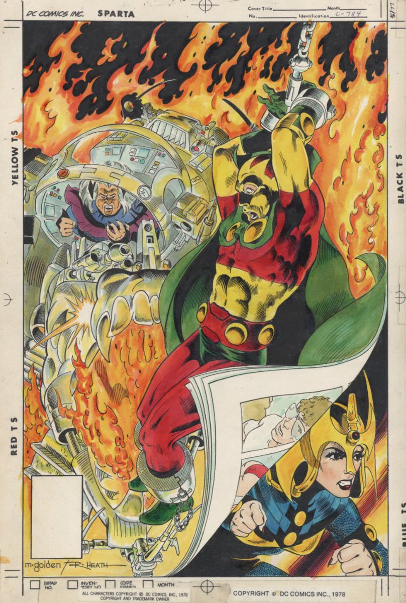 Unused cover for 1978's Mister Miracle #26 - Russ Heath inks over M Golden. From the collection of Albert Moy. Heath will be at #SVCC2017