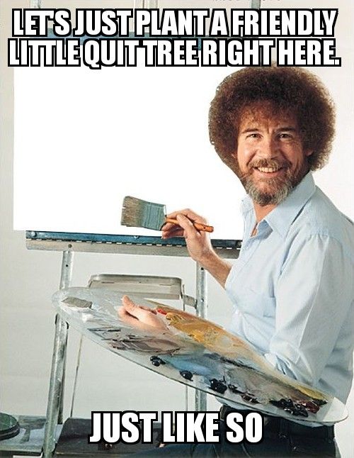 az_quit's tweet photo. Daily Quit Blast: Not all super heroes wear capes and fly. Some just paint really cool trees and lakes.  Others quit chew
#bobross
#quiton https://t.co/BwKKP06oHL