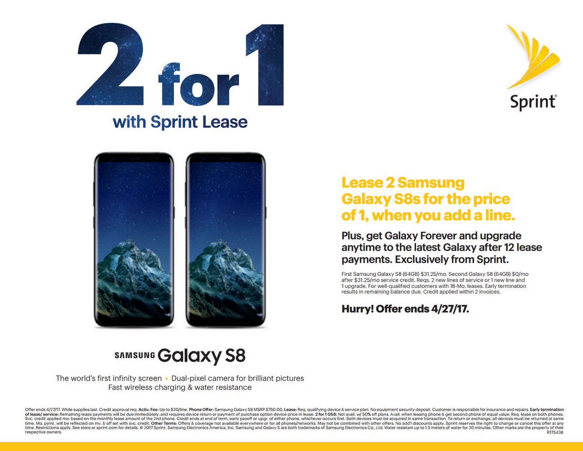 rileyjocohen's tweet photo. @Sprint has the BEST 2 for 1 #DEAL on the #samsunggalaxys8 b/c it INCLUDES ANNUAL UPGRADE! #SwitchLikePaul #UnlimitedFreedom #GS8East https://t.co/FFzBq6UWcx