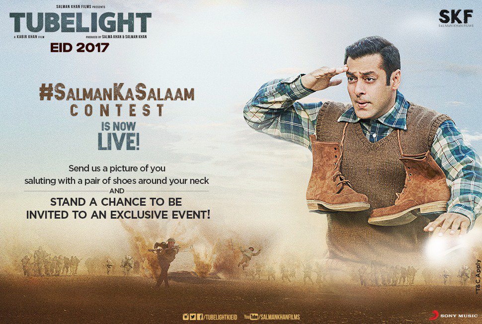 TubelightKiEid's tweet image. #SalmanKaSalaam contest is now live! Participate now and stand a chance to attend an exclusive event! @BeingSalmanKhan #Tubelight