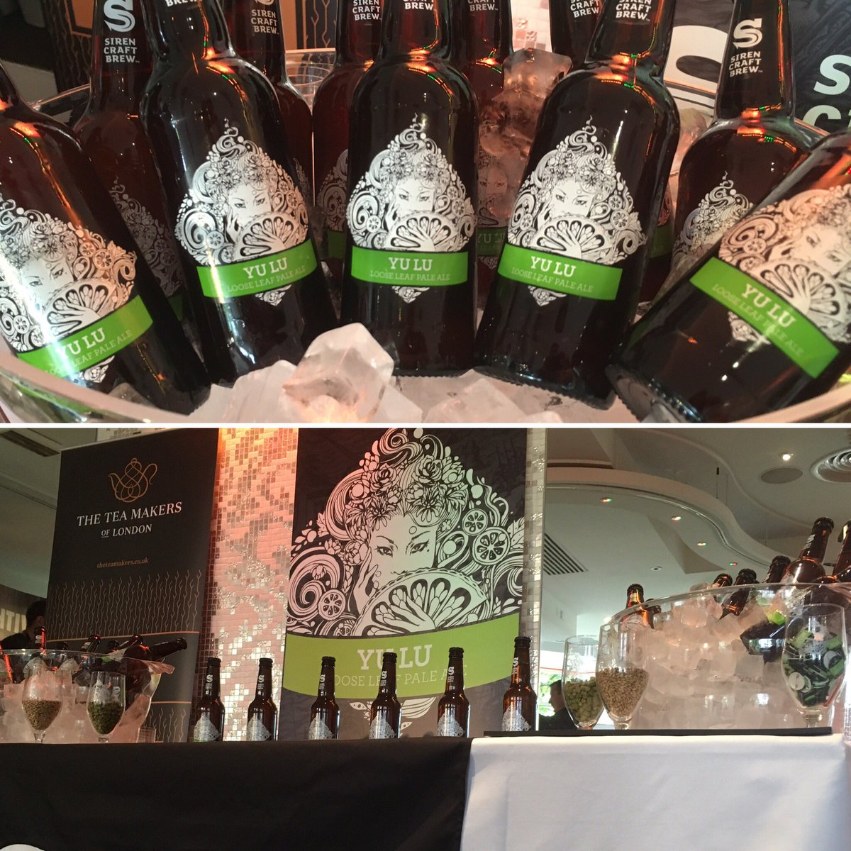 SirenCraftBrew's tweet photo. We're having a great time at the @Nationalteaday event @TheRoofGardens! #YuLuCalling for tea fans. https://t.co/S1KpQwvw8e