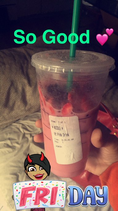 The most delicious drink 👌👌👌#pinkdrink #starbucks #retweet #FolloForFolloBack #FridayFeeling #likeforfolow<a href="/tag/pinkdrink"class="tags">#pinkdrink</a><a href="/tag/starbucks"class="tags">#starbucks</a><a href="/tag/fridayfeeling"class="tags"><span>#fridayfeeling</span></a><a href="/tag/likeaboss"class="tags"><span>#likeaboss</span></a><a href="/tag/retweet"class="tags"><span>#retweet</span></a><a href="/tag/likeforfolow"class="tags"><span>#likeforfolow</span></a>