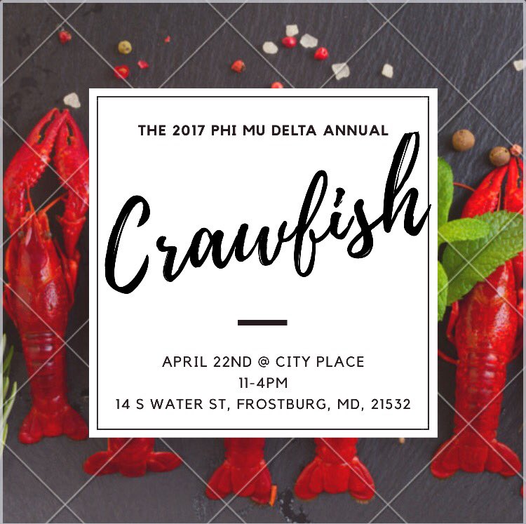 PMDFSU's tweet photo. Crawfish is tomorrow! Come by Lane from 10-4 to buy your tickets! $15 for general public &amp; $10 for Military, First Responders &amp; Greek! https://t.co/NwcdvZmX1C