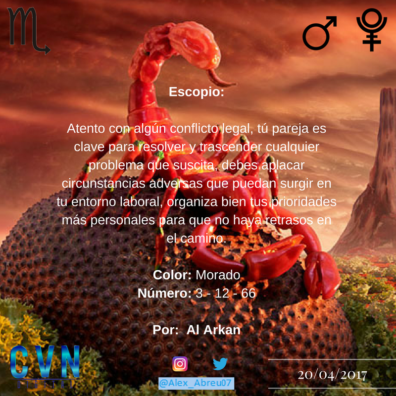 Alex_Abreu07's tweet photo. #Scorpion #Agua #AlArkan #Astrología #AstologíaCVN #Horoscopo

@cvndigital 

#BuenViernes https://t.co/wccZjTQQq6