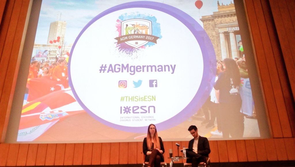 ESN_Int's tweet photo. The future of ESN - our candidates for President interacting with the network at #AGMgermany. #THISisESN https://t.co/o0iE1azlkX
