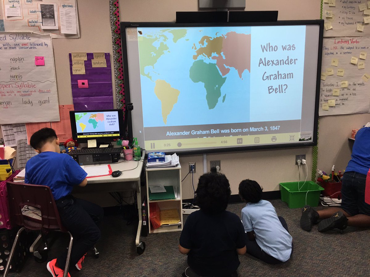 LHuynhHMQ's tweet photo. Kids doing research using Brainpop on inventor of choice https://t.co/jdLYv6QC99