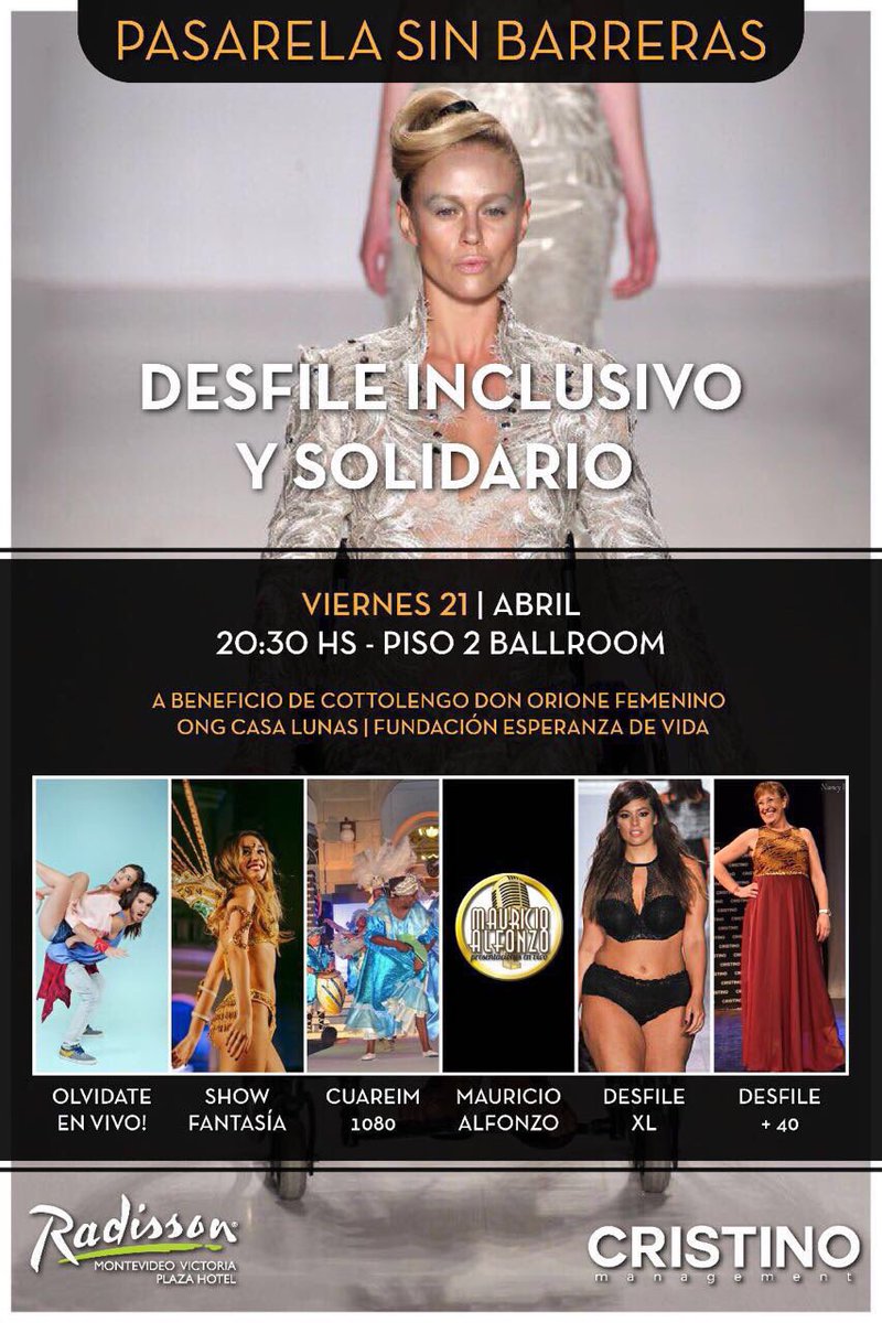 [HOY] 
Radisson Victoria Plaza presenta: PASARELA SIN BARRERAS.