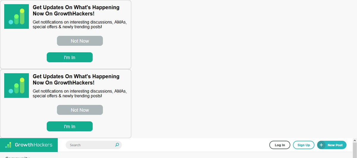 ArtofInquirySEO's tweet photo. @GrowthHackers There's no content on this page, but there are two very invasive interstitials. #GrowthHacking https://t.co/ehiF2OW6xJ