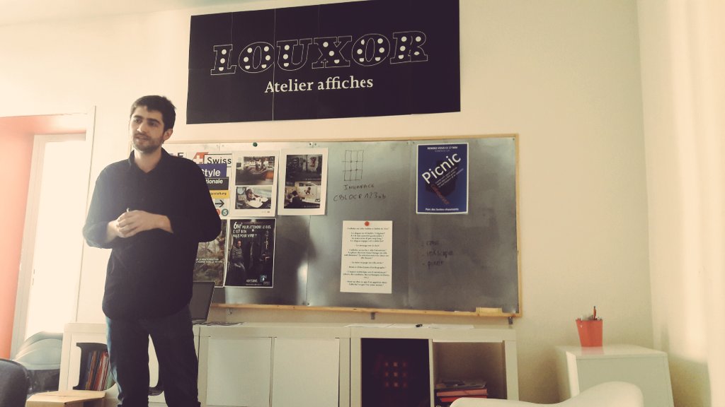GabrielleStypak's tweet photo. Merci beaucoup pour cet atelier Affiches avec Clément le graphiste de @dsideslab !!! https://t.co/7Iv9tNSBUd