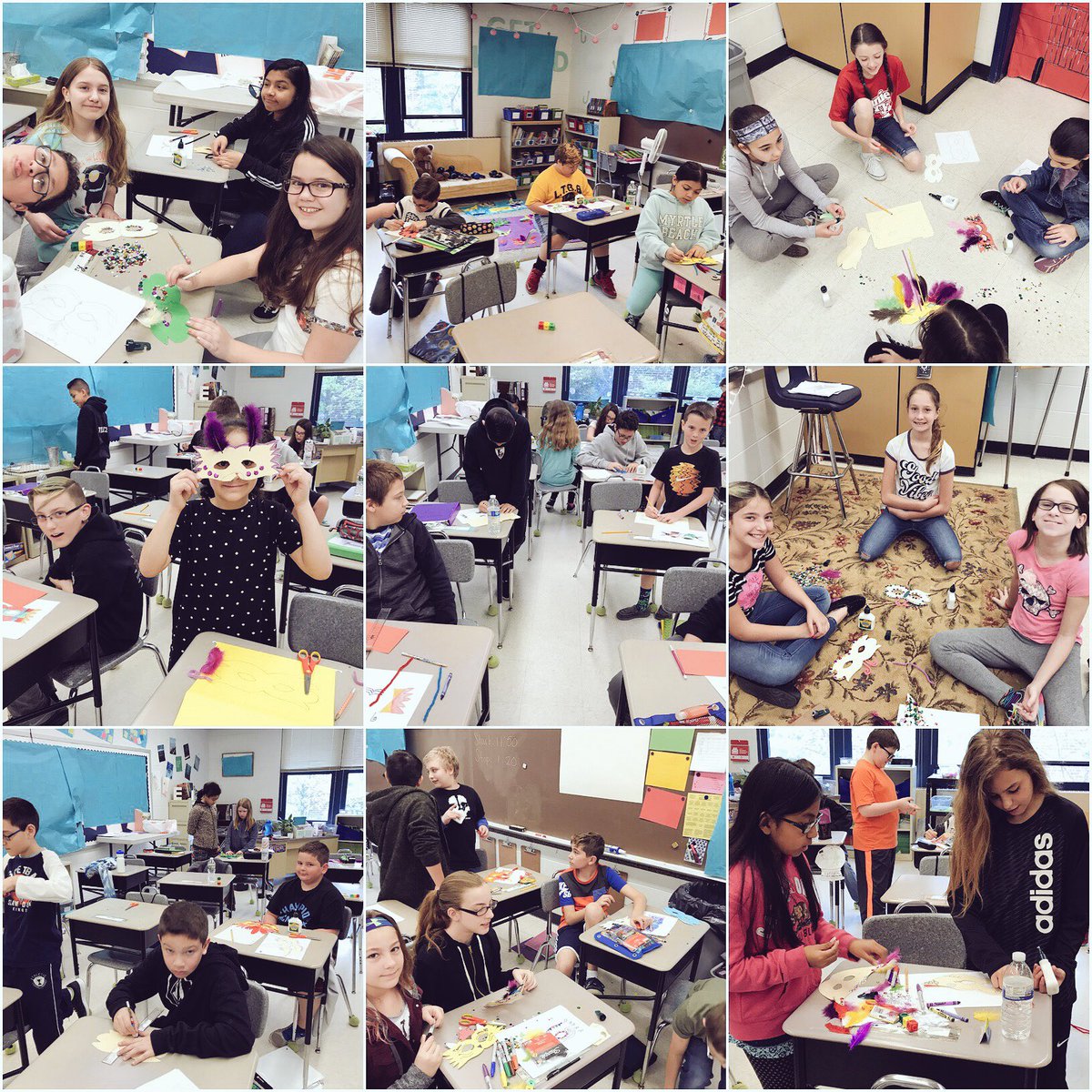 ErnstMPS's tweet photo. 5E &amp; 5SS Embracing Brazil's culture and creating Carnaval mask's ! @PrincipalMPES https://t.co/NTpemtHypY