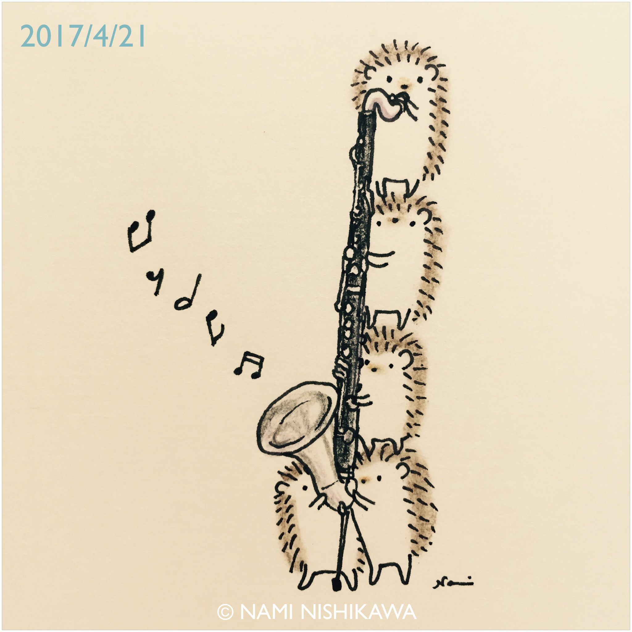 にしかわなみ なみはりねずみ 1153 バスクラリネット Bassclarinet Illustration Hedgehog Orchestra イラスト ハリネズミ オーケストラ なみはりねずみ にしかわなみ なみはりねずみ 1153 バスクラリネット Bassclarinet Illustration Hedgehog Orchestra イラスト ハリネズミ オーケストラ なみはりねずみ