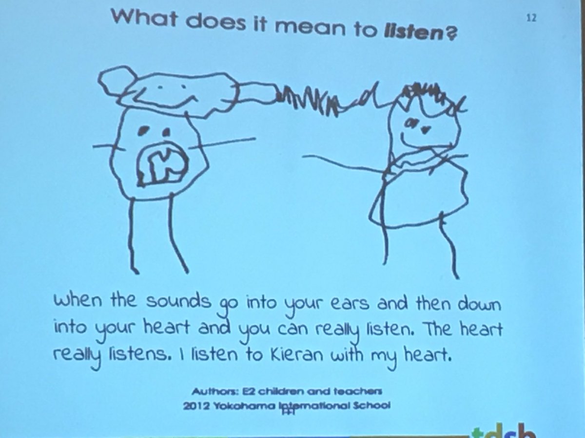 Learning about what it means to listen from a K student #tdsbvision #unleashinglearning @EarlyYearsTDSB @JoelSeaman @KenrickDeodat