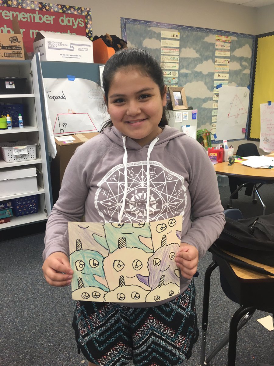 mrsleon6's tweet photo. Monique saw narwhals in her tessellation! @oakgrovestars #arttherapy #oggoodthings https://t.co/psRuOEIvac