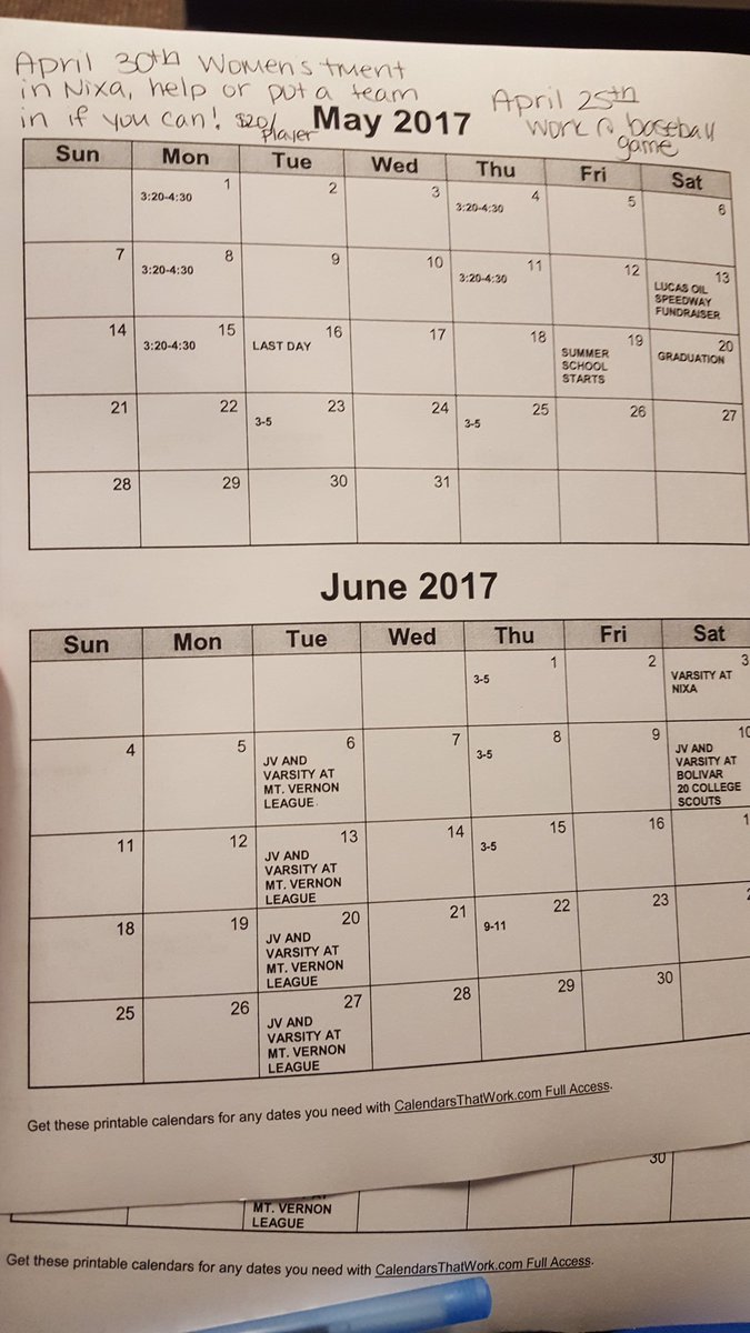 BillingsVB's tweet photo. Summer schedule https://t.co/KqeENF9dZK