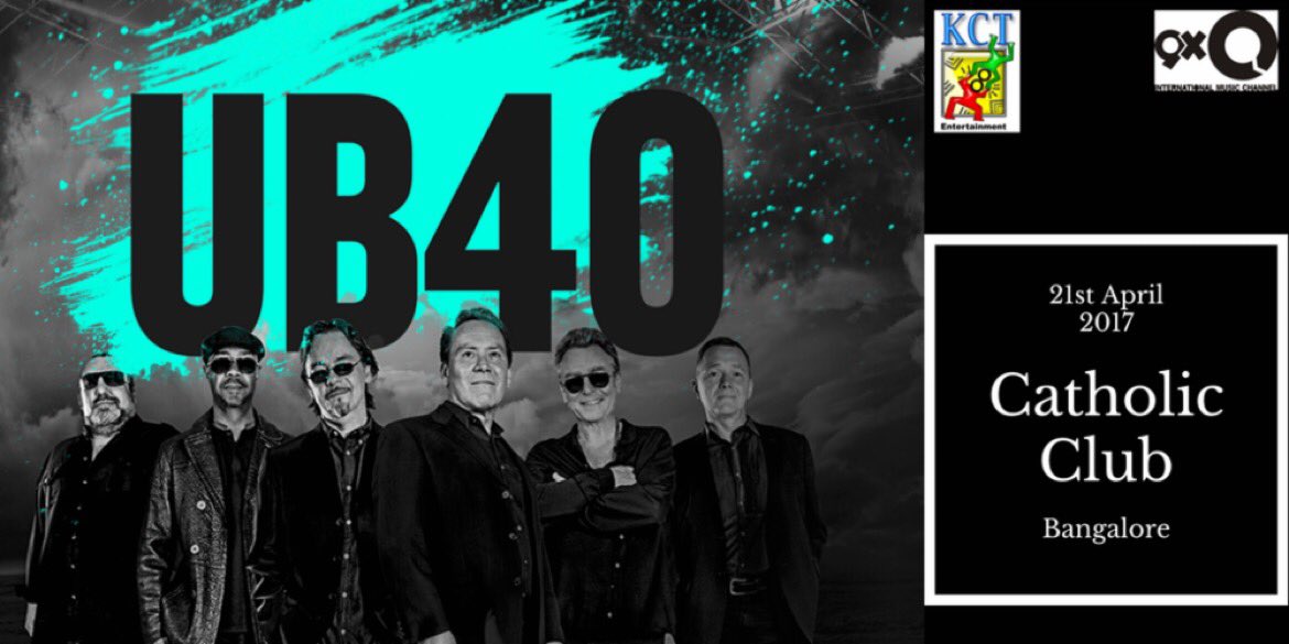 UB40OFFICIAL's tweet photo. Tonight's show is at the Catholic Club post your pics @UB40OFFICIAL & we'll retweet the best #UB40 #Music #Reggae #Bangalore #CatholicClub https://t.co/ABYyNvlEU9
