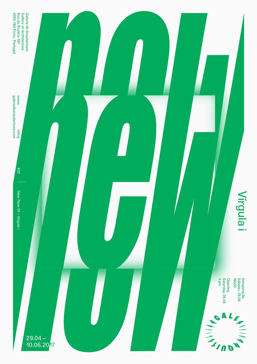 andatelier's tweet photo. Poster for "New Now" exhibition, opening this month at Galeria de Arquitectura, in Porto. https://t.co/xcG0rwYVTk
