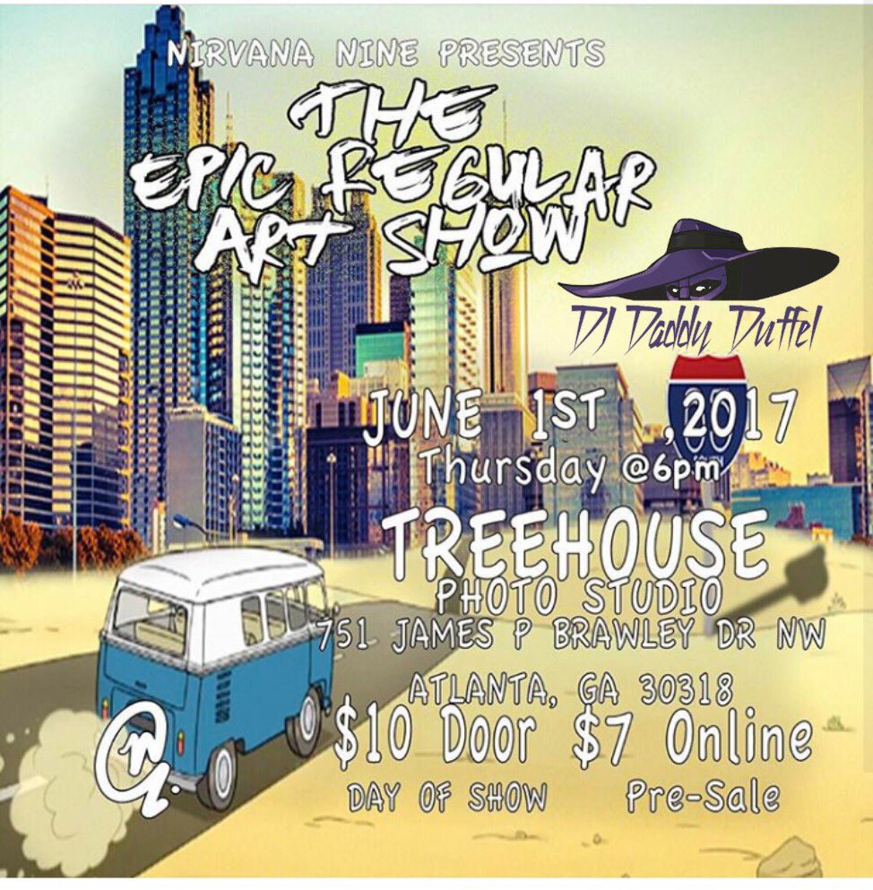 NirvanaNineCo's tweet photo. #Tickets are also in sale thru eventbrite!!! #eras #art #party #thingstodoinatlanta #atlantaartist https://t.co/1tVNFRmEwf