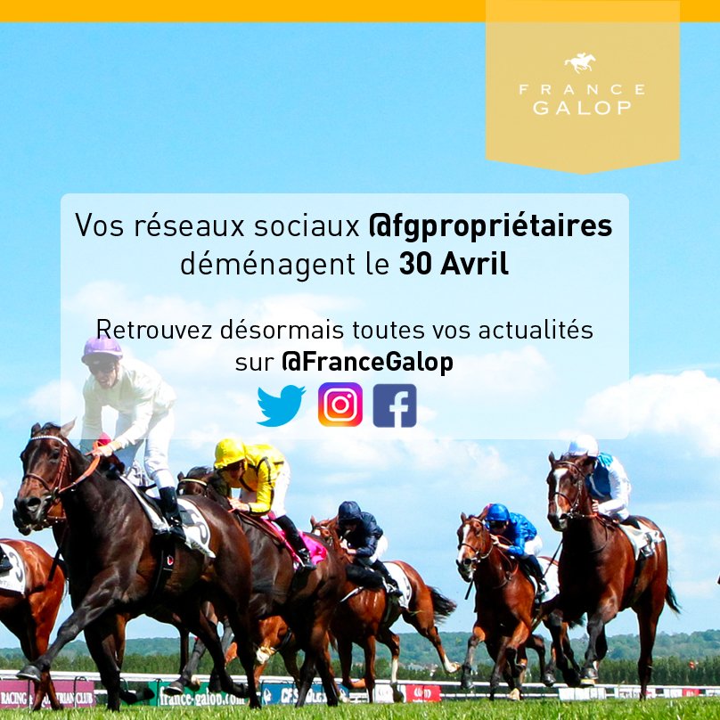 FGProprietaires's tweet photo. Le compte @FGProprietaires déménage ! 
RDV dès maintenant sur le compte Twitter @FranceGalop pour suivre toute l'actu propriétaire ! https://t.co/tD5KuWHOc7