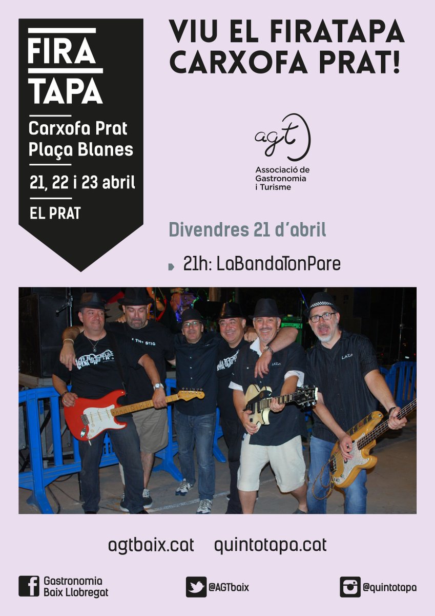 AGTkm0's tweet photo. Cada vegada mĆ©s a prop de la inauguració avui del #FiraTapa #CarxofaPrat amb #LaBandaTonPare! š·šŗšøš¤ @elprateconomia @periodicdelta #elPrat https://t.co/j1j7VyxRi1