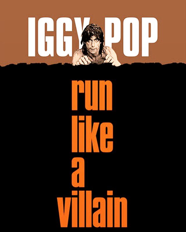 Happy birthday #IggyPop, amazing at 70! #sleevedesign #recordsleeve #RunLikeaVillain #1980s #flashbackfriday #musicposter #limitededition